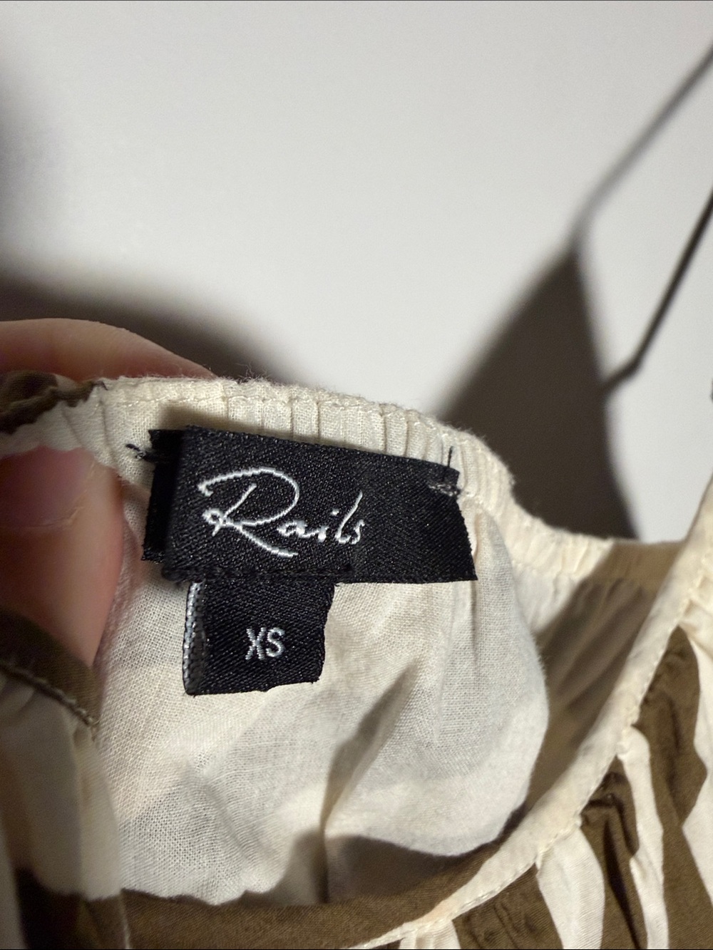 Rails Fatima Olive & Cream Zebra-Print Maxi Dress with Spaghetti Straps - Picture 14 of 14